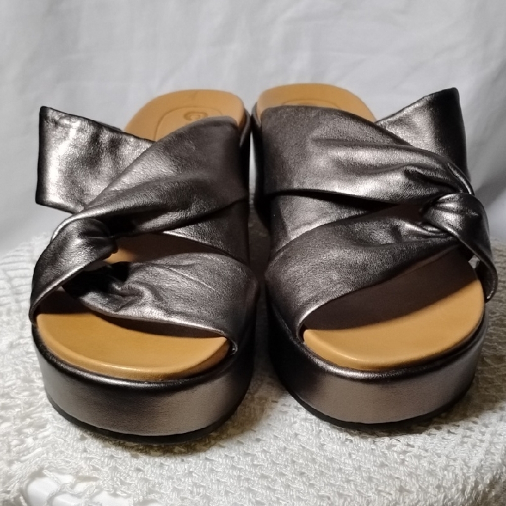 Leather Sandals Corso Como Wynnter Pewter